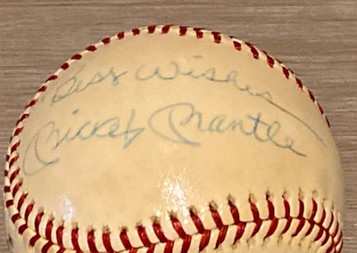 Mickey Mantle autographed Spalding OML Ball JSA LOA - Image 1 of 3