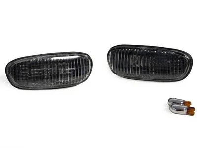Black Housing JDM Side Marker Light+Chrome Bulb For 95-01 Subaru Classic Impreza Foto 1 de 3