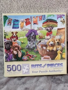 NEW SEALED Bits and Pieces PUPPIES PLAYING Puzzle 500 Piece 18X24 Jigsaw Adrian - Picture 1 of 1