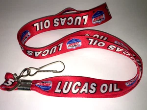 LUCAS OIL PRODUCTS Keychain Holder LANYARD BADGE Carabiner RED Car LONG NECK - Picture 1 of 7