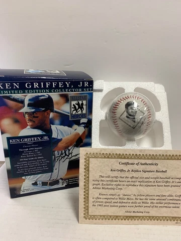 All-Star Heroes Ken Griffey Jr. Limited Edition Facsimile Signed Ball SAS TV Cover