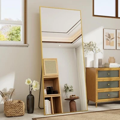 Standspiegel Spiegel Minimalistisch Solide 60x165cm Ganzkörper Gold B1238 - Bild 1 von 4