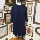 Ensemble robe et manteau jacquard vintage années 70 puritain pour toujours jeune polyester bleu