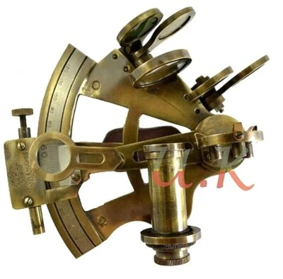 Instrumentos de navegación marinos sextantes de latón Kelvin & Hughes antiguos náuticos Foto 1 de 4