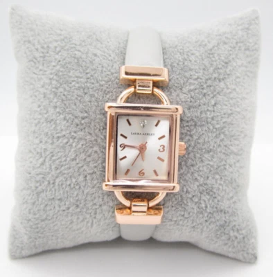 Reloj para mujer Laura Ashley cuarzo WR analógico esfera de 21 mm estilo tanque causal (F535) Foto 1 de 4