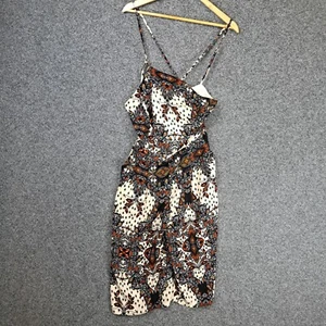 River Island Womens Jumpsuit Size 12 Multicoloured Sleeveless Straps Pockets - Picture 1 of 12
