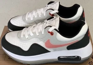 NIKE Big Kids Air Max Motif Casual Sneakers - White/Grey/Red - Sizes - Picture 1 of 7