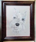 Yorkshire Terrier Porträt Haustierbesitzer Liebhaber Original Yorkie Welpe Kunstdruck 17x15
