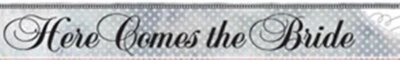 Elegant Wedding Bridal Shower 12' Foil Banner "Here Comes the Bride" - Image 1 of 2