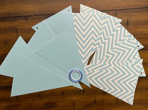 Blue Hanging Banner Decoration For Birthday Baby Shower Anniversary Holidays - Picture 1 of 2