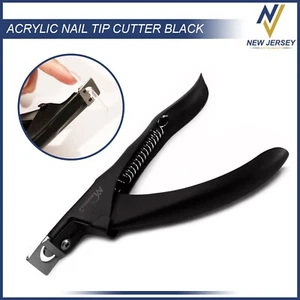 Acryl Falscher Nagel Tip Cutter Clipper Nagel Schwarz mit Feder Maniküre Tip Cutter - Bild 1 von 3