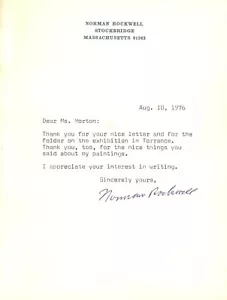 Norman Rockwell Signed Letter - Picture 1 of 2
