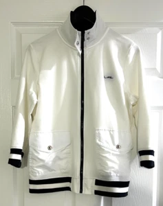 L-RL Ralph Lauren Active Jacket Women's Size Large Full Zip Black &White EUC - Picture 1 of 24
