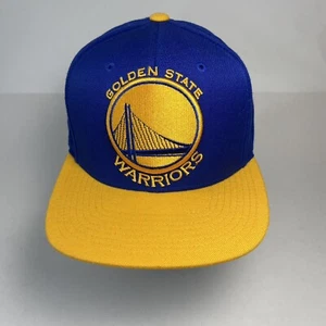 Golden State Warriors Gorra Sombrero Ajustable Snapback Azul Dorado Mitchell & Ness - Imagen 1 de 10