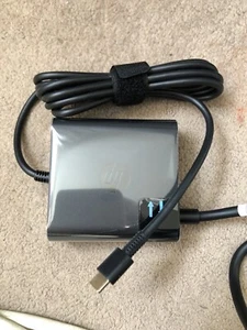 Genuine 65W USB-C HP EliteBook x360 1030 G4 Charger AC Adapter + Cord - Photo 1/7