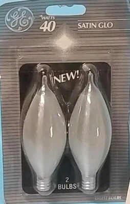 Lámpara de araña GE 40w SATIN GLO de colección 2 paquetes de 2 Foto 1 de 4