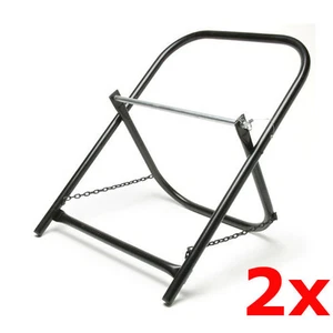 2 Pack Lot Portable Steel Folding Cable Caddy Reel Spool Holder Tube Wire Puller - Picture 1 of 3