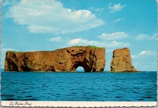 Le Rocher Perce Quebec QC Rock Unused Vintage Postcard D43