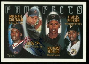 1993 Topps JACOB CRUZ Signed Card autograph AUTO GIANTS RC