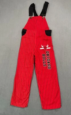 Chicago Bulls NBA баскетбол винтажный 90-х в полоску комбинезон брюки рубашка Kids молодежи XL - Изображение 1 из 4