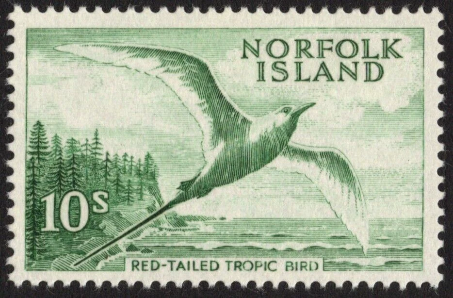 Norfolk Island 1960 10/- pájaro como nuevo desquiciado - goma completa (A29568) Foto 1 de 1