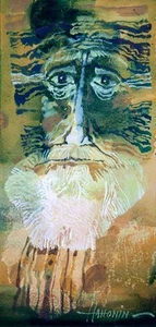 The Leshy / Original Oil Painting by Sergej Hahonin / 25x12cm / 9.8"x4.7" - Picture 1 of 2