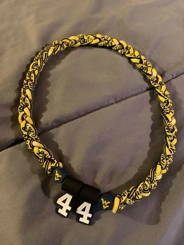 West Virginia Mountaineers JERRY WEST #44 Triple Rope Team Necklace 22" FAST! Cover