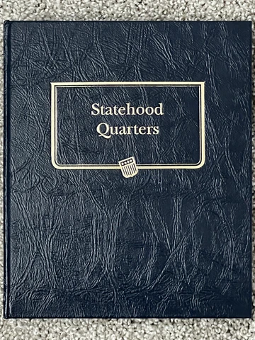1999-2008 US State Quarters Complete Set of 50 P Mint Coins in a Whitman Album Cover