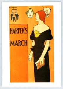 March 1896 Harper's Magazine Edward Penfield Reprint Postcard BRL18 - Picture 1 of 2