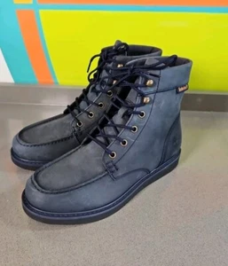 Timberland Moc Toe Newmarket II Navy Boots Leather Boots Eu40 Uk6.5 RRP-£155 - Picture 1 of 12