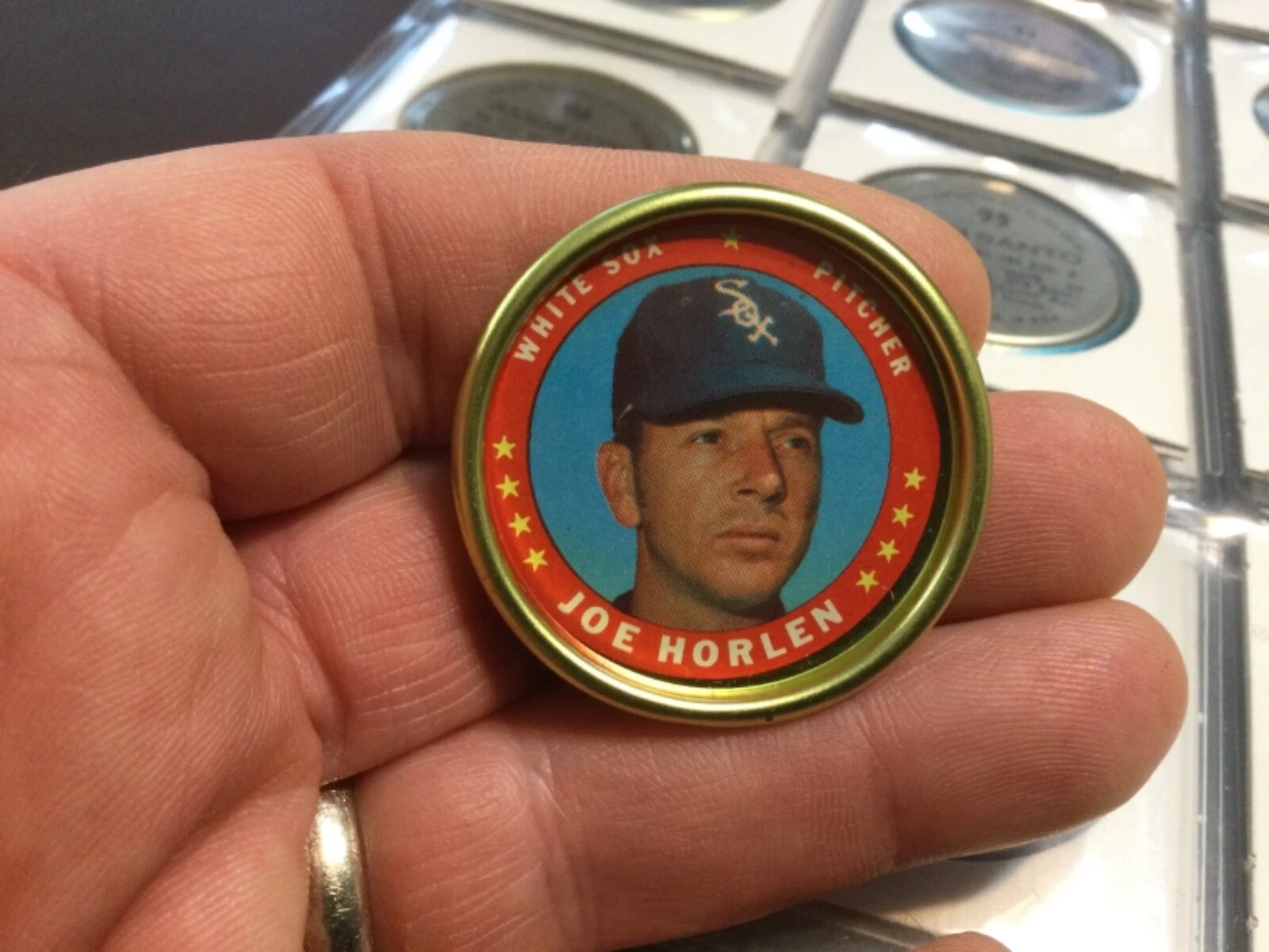 1971 Topps Coin Coins #120 Joe Horlen a White Sox NM/MT nice coin!