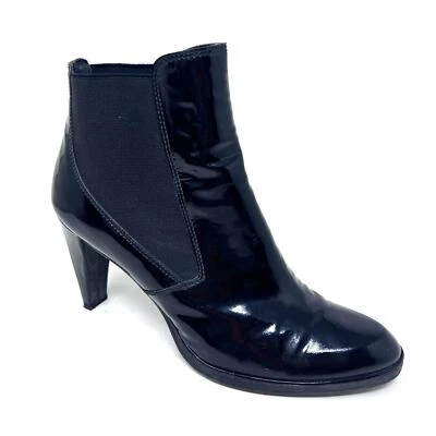 Stuart Weitzman Osgood Bootie Womens Size 9 M Black Patent Platform Chelsea Boot - Image 1 of 4