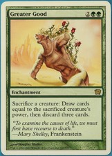 Greater Good 9th Edition PLD Green Rare MAGIC MTG CARD (ID# 193489) ABUGames