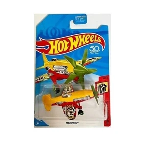 2018 Hot Wheels FRR91 HW DAREDEVILS 4/5 MAD PROPZ Plane Yellow/Red NEW - Picture 1 of 2