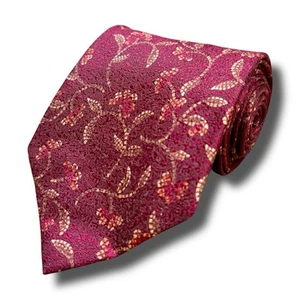 ERMENEGILDO ZEGNA Neck Tie 100% Silk Roses Floral Made In Italy - Picture 1 of 5