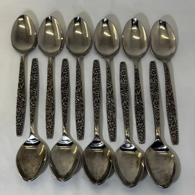Lot Of 11 Teaspoons Vintage LAS PALMAS Stainless Flatware Ekco Eterna Japan - Image 1 of 4