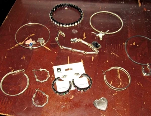 Costume Jewelry Charm Bracelets and Earinngs - Picture 1 of 9