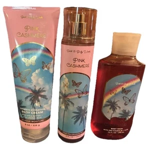 3 Pc Set Bath & Body Works PINK CASHMERE Body Wash, Body Mist, Body Cream 8-10 - Picture 1 of 1