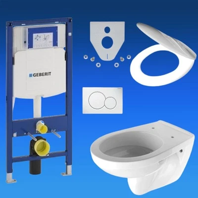 Geberit Duofix UP320 Vorwandelement Wand Tiefspül WC Sigma01 & WC-Sitz WC Set - Bild 1 von 4