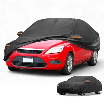 Car Cover Waterproof All Weather for Ford Focus Sedan Black Aluminum Film - Image 1 of 4