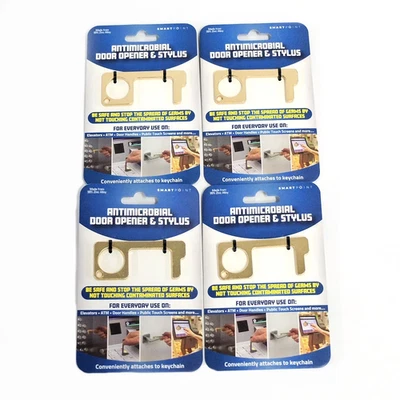 Abridor de puertas y lápiz óptico antimicrobiano en dorado - Juego de 4 Foto 1 de 3