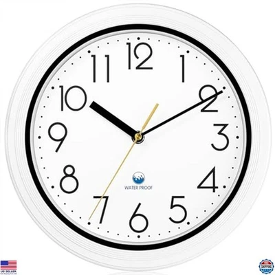 Reloj de Pared 11" Impermeable, Cuarzo Silencioso Antimarcacosos, Decoración Interior Exterior, Foto 1 de 4