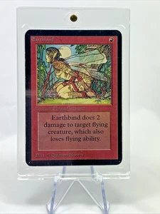 ALPHA Earthbind – MP Played MTG Magic the Gathering 1993 Card in Magnetic Holder - Picture 1 of 13