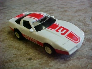 TYCO CORVETTE White / Red #3 AURORA AFX  HO Scale Slot Car - Picture 1 of 4