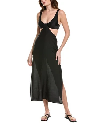 Vix Solid Midi Silk-Blend Cover-Up Women's  L - Image 1 of 4