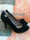 Ladies Black Velvet High Heeled Slip On Party Shoes Size 5 From Golddigga
