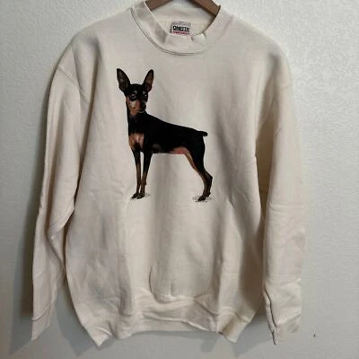 Chihuahua vintage años 1991 90 cuello redondo talla L crema/beige Oneita Foto 1 de 4