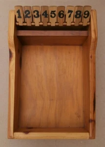 Handcrafted Signed Burl Wood “Shut the box” c.1960 Pub Dice Gambling Lounge Game - Picture 1 of 12