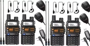 Long Range 100 mile Walkie Talkie Two Way Radio Charge Headset Waterproof 4 PACK - Picture 1 of 11