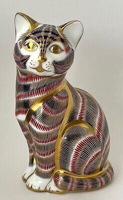 Royal Crown Derby The Original 'Cat' Paperweight Boxed 1st Quality Gold Stopper • 105.54€